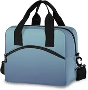 Blue Gradient Insulated Lunch Box Bag Cooler Lunch Bags Insulated, Lunch Bag for Large Containers, 11.4×7.1× 9.5 Inches Lunch Box Kids