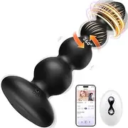 Anal Plug Sex Toys for Men - 360°Rotating Vibrating Butt Plug 10 Modes Prostate Massager with App Remote Control,Adult Sex Toys for Male Anal Toys Beads,Anal Dildo Vibrator Female Sex Toy
