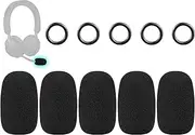 SOULWIT 5Pcs Protective Microphone Foam Cover Pop Filter for Jabra Biz/Pro/Engage/Evolve/Evolve2 Series Headphones, Mic Cover WindScreen for Jabra GN2000/GN2100/UC Voice 550 Headset - Black