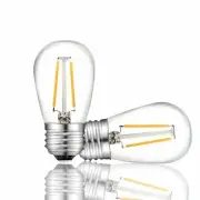 Clear 2W S14 LED Bulbs Plastic Shatterproof For String Light Bulbs Replacement