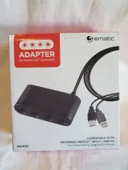 Ematic 3-in-1 GC Controller Adapter for Nintendo Switch/Nintendo Wii U/PC
