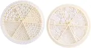OSOLADY Pearls Nail Art Beads Semicircle and Round Imitation Pearls for Nail Decor for Manicures Home