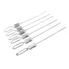 Barbecue Skewers Professional Grilling Skewers Comfortable Grip Flat 6pcs With