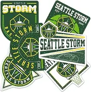 Desert Cactus Seattle Storm Stickers WNBA Women's National Basketball Association Officially Licensed Sticker Vinyl Decal Laptop Water Bottle Car Scrapbook (Type 2-3)