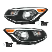 Labwork Left+Right Headlight For Kia Soul 2014-2019 Halogen Type Chrome Assembly (for: Kia)