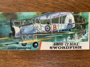 1/72 Airfix FAIREY SWORDFISH Mk.II Torpedo Plane Vintage 1963 Issue Kit OOP