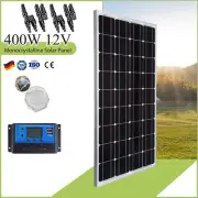 400W Solar Panel Kit 21V Mono Fixed Home Caravan Camping Power Battery Charging