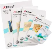 Rexel A4 Laminating Pouches, Clear (Pack of 100)
