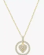 Swarovski Women's Chain with Pendant Crocus Partially Gold-Plated Heart 5128098
