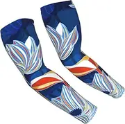 [FSCEV] Botanical Floral Sun Protection Arm Sleeves Outdoor Essentials Cooling Compression Golf Hiking Cycling