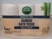 Open Nature Brand Bamboo Toilet Paper-Chlorine Free and Septic Safe