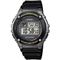 在飛比找蝦皮商城優惠-【CASIO】競速電小子休閒數字錶/黃字黑框(W-216H-