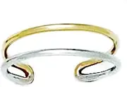[JewelryWeb] 14k White Gold Adjustable Double Row Body Jewelry toe ring-toe ring for Women