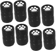 OSOLADY 8pcs Tire Valve Cover Tyre Valve Caps Tyre Valves Dust Caps Tire Air Caps Car Tire Valve Caps Car Tyre Dust Caps Car Tire Caps Valve Stem Caps Valves Stem Caps Aluminum Alloy Black