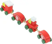 FAVOMOTO Mini Train Electric Railway Train Miniature Christmas Train Christmas Train Toy Advent Train Model Christmas Train Decor Miniature Train Ornament Tiny Train Toys Wooden Red