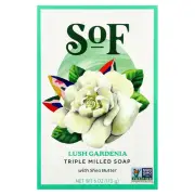 Triple Milled Bar Soap with Shea Butter, Lush Gardenia, 6 oz (170 g)