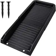 24" Heavy-Duty Downspout Extensions & Splash Block Kit - Gutter Drainage System with 4 Fixing Nails, Corrosion-Resistant Splash Guard for Rainwater Diversion & Foundation Protection 2 Pieces