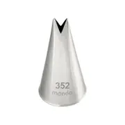 Mondo Stainless Steel #352 Leaf Piping Tip Icing Cake Decorating Nozzle Silver
