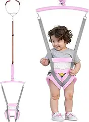 Slevoo Baby Jumper, Quick Set up and Easy-to-use, with Door Clamp Adjustable Strap, Pink