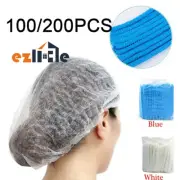 100/200PCS Head Cover Dust Hair Net Cap Stretch Elastic Hat Disposable Hairnet