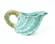 NEW BLUE SKY AQUA,TEAL GREEN 3D CONCH,SEA SHELL,CERAMIC CREAMER,SUGAR HOLDER