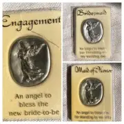RUSS BERRIE - ASSORTED PEWTER CHARM/COIN ANGEL POCKET PRAYER