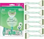 Wilkinson Sword - MyIntuition Comfort Sensitive Xtreme 3 - Disposable Razor - Razor with 3 Flexible Blades for Women - Lubricating Strip with Aloe and Jojoba - Pack of 8