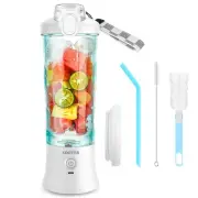 Portable Blender for Shakes and Smoothies 20 oz USB Rechargeable Personal Siz...