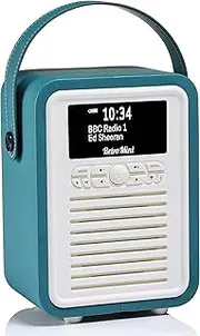 VQ Retro Mini Radio with Bluetooth, Teal