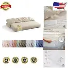 Eco-Friendly King Size Cotton Percale Fitted Sheet - 16" Deep Pocket in Ivory