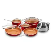 Gotham Steel Hammered Pots and Pans Set Nonstick Ceramic Cookware Set 10pc