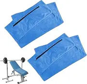 Sports Towel, Pack of 2 120 x 50 cm Fitness Towel, Microfibre Men's Fitness Towel, Yoga Towel, Absorbent, for Outdoor Sports, Mountaineering, Light Blue