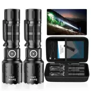 Rechargeable Flashlights High Lumens, Super Bright LED Small Powerful Tactica...