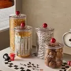 Transparent Coffee Beans Container Sealed Tea Spices Bottles Cereals