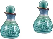 Healeved 2 Sets Fragrance Oil Bottles Essential Oil Bottle Stopper Mini Perfume Sets
