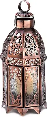 Accent Plus 57070486 Coppery Moroccan Lantern, Brown