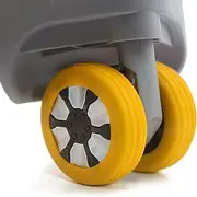 [FlyDa] Orange 8-Spinner Wheels Suitcase with Built-in Scale, Wheels Cover & Combination Lock