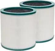 PUREBURG 2-Pack Replacement Filter Compatible with Dyson TP01 TP02 TP03 BP01 Pure Cool Link Tower Air Purifier Purifying Fan 968126-03, H13 HEPA 3-Stage Filtration