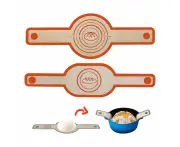 2 Pcs Silicone Bread Sling for Dutch Oven Non Stick with Long Handles-Orange