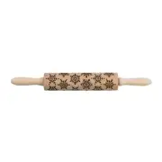 Harold Imports Snowflake Embossed Rolling Pin