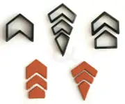 Polymer Clay Cutter set | Chevron clay cutter pack of 6 | Clay Earring cutter |