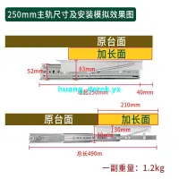 在飛比找蝦皮購物優惠-火爆特惠#隱藏式滑軌三段伸縮空間折疊緩沖五金餐桌臺面延長板升