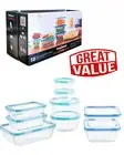 Snapware Pyrex Glass Food Storage Containers BPA Free Locking Lids 18 Piece Set
