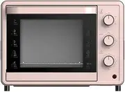 Toaster Oven 32L Large Size Household Baking Oven Electric Roaster BBQ Tools Cake Bread Maker Chicken Cookie Pizza 60min Timing 220V Halogen ovens/13351 (Color : Pink)