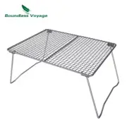 Titanium Grill Camping Foldable Table Lightweight Net BBQ Mesh