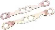 MCFPGFVKNA 2pcs SBC Copper Header Exhaust Gasket Seal Exhaust Manifold Gasket Set Fit for Chevy SB 327 305 350 383 283-327-350-383-400 Shim