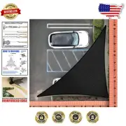 Durable 9' x 10' x 13.5' Black Shade Sail - 95% UV Blockage, Easy Installation