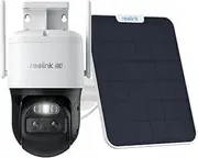 REOLINK Dual Lens Cellular 4K Security Camera, 4G LTE Auto Tracking No WiFi Solar Powered Outdoor Cam, 6X Hybrid Zoom, 8MP Color Night Vision, Motion Detection, Playback, TrackMix LTE+Solar Panel
