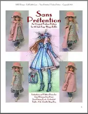 "Sans Prétention" Fashion Pattern for 18" Ball Jointed Doll - Kaye Wiggs BJDs