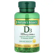 Nature's Bounty, Vitamin D3, 125 mcg (5,000 IU), 240 Rapid Release Softgels
